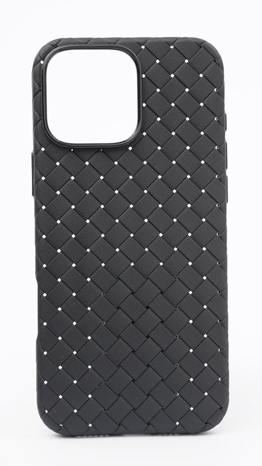 Woven Leather Case for iPhone 15 Pro Max